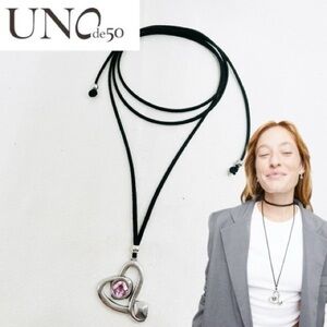 Uni de50 silver Heart Pendant Necklace